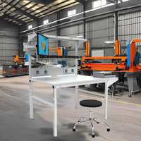 Bodur Table d'emballage industrielle en acier laminé à froid haute résistance Établi d'emballage à charge lourde W1200xD940mm Garantie de 2 ans pour
