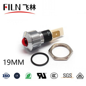 Đèn pin FILN 19mm 3V-12V Kim loại Đèn báo hiệu Đèn <span class=keywords><strong>LED</strong></span> xe đạp Đèn máy lọc không khí Công nghiệp và thương mại là một thể - Product Image 3