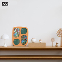 Diseños DX, plato de cuatro colores, superficie lisa, MDF, marco de fotos con características de madera moderno, adecuado para sala de estar y dormitorio