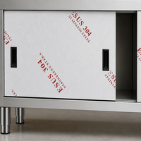 Armoire de rangement en acier inoxydable finition mate brossée avec capacité de charge de 1000 kg/m pour le stockage en cuisine commerciale