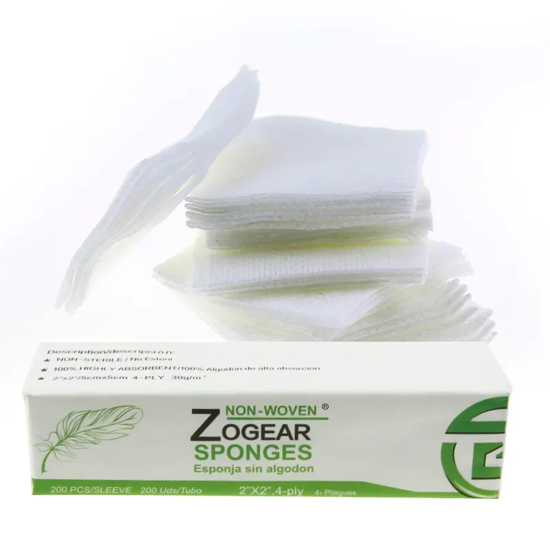 CW007 Zogear medis non-steril, penyeka spons non-tenun