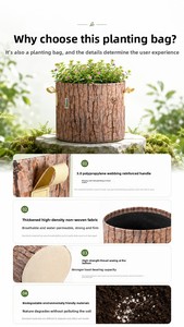 <span class=keywords><strong>Sac</strong></span> de plantation en feutre épaissi K32 de 5 gallons, <span class=keywords><strong>sac</strong></span> de jardinage <span class=keywords><strong>pour</strong></span> le contrôle des racines des plantes, motif <span class=keywords><strong>d</strong></span>'<span class=keywords><strong>écorce</strong></span> <span class=keywords><strong>d</strong></span>'arbre imprimé - Product Image 5