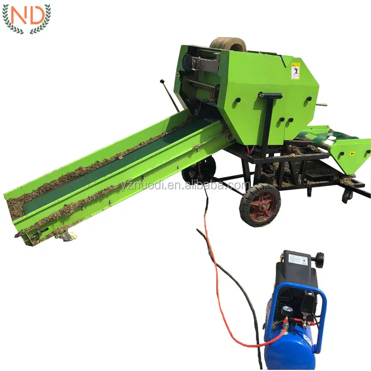 Tự Động Mini Rơm Lúa Mì Ủ Hay Baler Wrapper Nhấn Gói Nén Máy