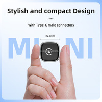 Kit Carlink Mini Ultra5, Adaptador Inalámbrico de Doble Canal para Carplay y Android Auto, Dongle USB para Reproductor de Coche, Compatible con el 98% de los Coches, Caja con IA