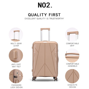 <span class=keywords><strong>Valise</strong></span> rigide légère et imperméable en PP, ensemble de voyage trois pièces avec doublure en polyester, 20 pouces, 24 pouces, 28 pouces - Product Image 3