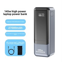Batterie externe pour ordinateur portable et tablette PD145W, 27000 mAh, grande capacité, charge rapide numérique, batterie externe mobile, prix d'usine