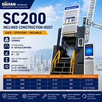 Monte-charge Incliné DAHAN SC200 Certifié ISO CE Système Électrique Haute Efficacité Capacité 2000kg