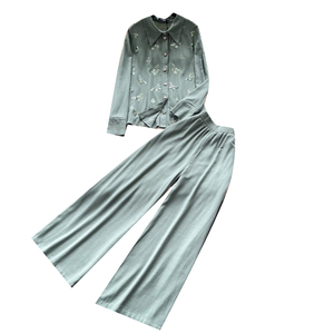 Ensemble élégant 2 pièces pour <span class=keywords><strong>femme</strong></span> : haut et pantalon slim – Vente en gros - Product Image 5