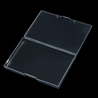 Boîte de rangement en plastique rectangulaire de haute qualité en PP, 1,8 cm de hauteur, translucide, transparente, pour bijoux, recyclable