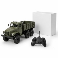 Camion RC utilitaire 6x6 de qualité hobby, télécommande 2,4 GHz, ABS+Métal, tout-terrain 6 roues motrices, prêt à l'emploi intérieur/extérieur, fonction Suivez-moi, chargeur inclus