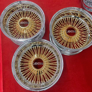 Customized Rainbow color MOQ 4 PCS 13x7 wire <b>wheels</b> 72 straight 100 straight 72 cross wire <b>wheels</b> - Product Image 4