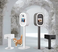 Offre Spéciale : Photobooth Ovale en Aluminium Léger (14 kg) avec Éclairage LED RGB Contrôlable par APP, Base Élargie et Stable, Photobooth Portable pour Mariages
