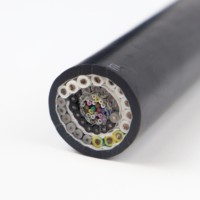Cables de Cobre Trenzado Blindados Antitorsión para Robots, con Aislamiento ROHS PVR, 300/500V 22AWG -55~150, para Aplicaciones Industriales y Automotrices