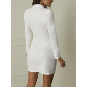 Blazer de Mujer, Estilo Europeo Americano, Éxito de Ventas 2026, Nuevo Estilo Primaveral, Negro <span class=keywords><strong>y</strong></span> Blanco, Manga Larga, Moda Casual - Product Image 3