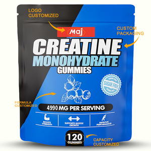 Gomitas de creatina monohidrato <span class=keywords><strong>para</strong></span> hombres y <span class=keywords><strong>mujeres</strong></span>, bolsa de 5g, embalaje, rendimiento de crecimiento muscular, suplemento de preentrenamiento sin azúcar - Product Image 2