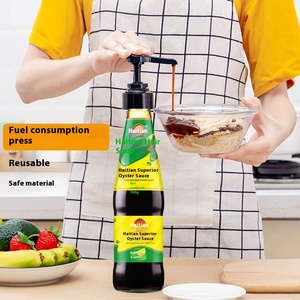 Bouteille d'assaisonnement de tête de pompe de presse de sauce d'huître de cuisine avec la buse quantitative de compression d'huile pour des écumeurs de sauce tomate - Product Image 1