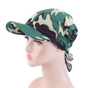 Casquette de plage unisexe en gros pour l'été, les voyages en plein air, la pêche, le quotidien, avec visière et bandana, chapeau de soleil - Product Image 2