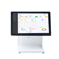 Sistema POS de Pantalla Única de 15.6 Pulgadas, Terminal de Punto de Venta para Minoristas y Restaurantes, Todo en Uno