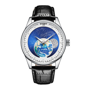 Hip Hop Sky Moon Phase Hombres Relojes mecánicos automáticos Vestido <span class=keywords><strong>de</strong></span> lujo <span class=keywords><strong>de</strong></span> cuero Relojes <span class=keywords><strong>de</strong></span> pulsera luminosos impermeables - Product Image 3