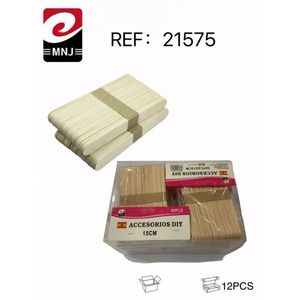 15cm Flat Wooden <b>Stick</b> for DIY Bamboo and <b>Wood</b> Crafts Accessories - Product Image 1