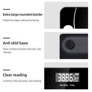 मल्टीफंक्शन स्मार्ट यूएसबी इलेक्ट्रॉनिक हेल्थ स्केल माप bi डिजिटल स्मार्ट बॉडी फैट वजन के पैमाने पर ios और एंड्रॉइड ऐप के साथ - Product Image 3