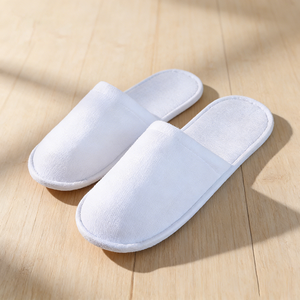 Chaussons jetables en chanvre à ondulations d'<span class=keywords><strong>eau</strong></span>, directement de <span class=keywords><strong>l</strong></span>'usine, avec des bandes de soie blanche et fines, tissu Zhenmei, confortables, pour <span class=keywords><strong>hôtel</strong></span> - Product Image 2