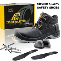 Chaussures de sécurité industrielles CE S3 approuvées, anti-perforation, embout en acier, imperméables, en cuir, résistantes à l'huile, antidérapantes pour hommes