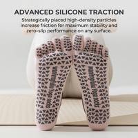 Chaussettes de yoga et de Pilates à cinq doigts, antidérapantes, respirantes, 85 % coton, avec sangle croisée, pour studio professionnel, vente en gros, prêtes à l'expédition, 100 paires