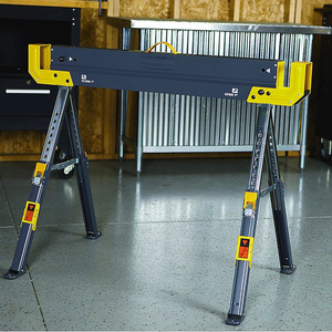 Hoge Kwaliteit Opvouwbare Metalen Zaag Paard Voor Houtbewerking Verstelbare Telescopische Bouwers Bok - Product Image 3