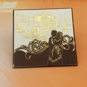 2014-2018 Made in China The most popular style wooden card for wedding