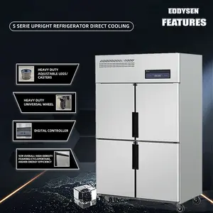 Direct Factory 900L S Series Commercial Refrigerator Upright Freezer Direct Cooling Kitchen Machines