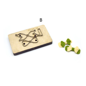 Juego de troqueles de corte con forma de placa de cuero, <span class=keywords><strong>cuchillo</strong></span> con lazo grande y <span class=keywords><strong>pequeño</strong></span>, troquel, collar, ornamento hecho a mano, regalo personalizable - Product Image 2