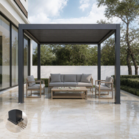 Pergola bioclimatique en aluminium thermolaqué, écologique, motorisée, certifiée CE TUV, modèle NG-MP2026