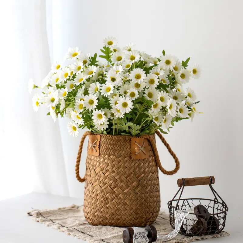 Pemasok produsen bunga aster bundel buket bunga aster buatan pernikahan dalam jumlah besar untuk pernikahan rumah