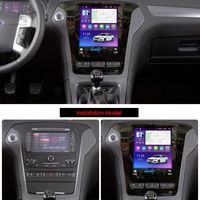 Autoradio Stéréo Tesla Vertical Android GPS avec Emplacement Inférieur pour Ford Mondeo MK4 2011-2013, CarPlay Sans Fil, Auto DSP, SWC, IPS, 4G, WIFI