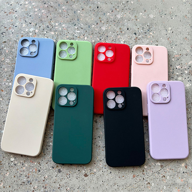 Silicone Matte TPU Phone Case for iPhone 17 Air 16e 15 14 13 12 Mini 11 X S Pro Max XR 8 SE2 7 Plus Cases Camera Protection