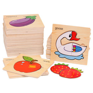 En gros Enfants En Bois de <span class=keywords><strong>Puzzle</strong></span> Correspondant Conseil Pour Babys 1-<span class=keywords><strong>3</strong></span>-6 <span class=keywords><strong>Ans</strong></span> Animal de Bande Dessinée 3D <span class=keywords><strong>Puzzle</strong></span> - Product Image 3