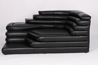 Modernes Modulares Sofa-Set Unregelmäßige Form Hochdichter Schaumstoff Kunstleder für Wohnzimmermöbel Couch für den Heimgebrauch