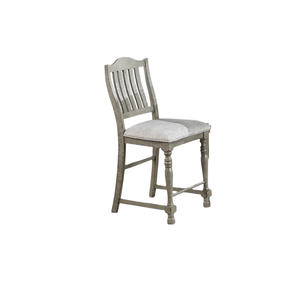 Ensemble de chaises de salle à manger rembourrées en peluche gris clair classique DB Style ferme à lattes ouvertes pour le salon - Product Image 3