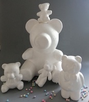 Cadeau romantique pour la Saint-Valentin, ours en mousse de 35 cm, ours en polystyrène blanc, décoration de fête de mariage DIY