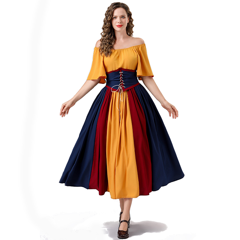 3COLOUR★Patchwork dress waist A-line skirt ワンピース 311 Zara Midi Patchwork Print Multicolor Size S Dress ref 3164