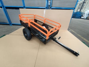 1500 Lbs ATV Dump Trailer Mesh Cart 680KG Remorque remorquée en acier Garden 15 CU. Remorquage <span class=keywords><strong>moto</strong></span> FT avec côtés amovibles - Product Image 4