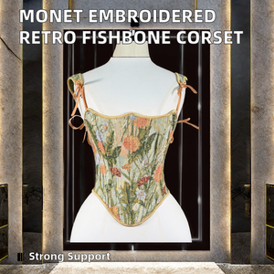 <span class=keywords><strong>Corset</strong></span> floral vintage Renaissance à lacets et nœud au dos, bustier à baleines en acier, gaine amincissante pour femme, style streetwear - Product Image 2