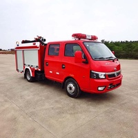 Camion de lutte contre l'incendie Dongfeng Double Cabine Mini 4x2 à eau et mousse 1000L Diesel Municipal