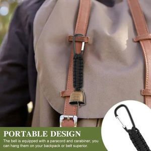 Campanello Portatile da Esterno per Escursionismo e Campeggio, in Metallo, da Appendere in Vita, con Fibbia per Chiavi e Ciondolo a Paracadute - Product Image 4