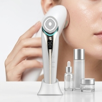 Dispositivo de Belleza Facial, Electroporación, Microcorriente, Lifting, Compresa Fría/Caliente, Rejuvenecimiento de la Piel, Antienvejecimiento, Recargable por USB, TFT