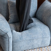 Canapé en tissu ultra-doux de style nordique, fauteuil décontracté, compact et confortable, chaise longue sur pied, meubles de salon