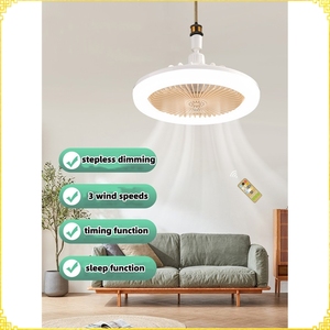 Luz de techo moderna de 220V con lámpara de araña LED, <span class=keywords><strong>ventilador</strong></span> de Control remoto y interruptor de cuerpo de plástico <span class=keywords><strong>tipo</strong></span> remoto - Product Image 5