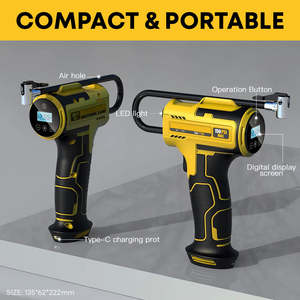 Inflador Digital <span class=keywords><strong>de</strong></span> Neumáticos para Auto Recargable <span class=keywords><strong>de</strong></span> 120W y 150psi, Bomba <span class=keywords><strong>de</strong></span> Aire Portátil para Neumáticos <span class=keywords><strong>de</strong></span> Auto, Motocicletas y Bicicletas - Product Image 2