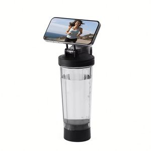 Suction Plastic Portable Water Bottle With Magnetic Cell Phone Holder Custom Logo - Product Image 3